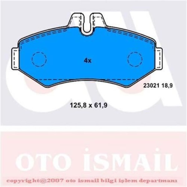 BOSCH 986424516 Fren Balatası Arka Lt28-35 96-06 Lt28-46 96-06 / Gw-Class W461 90- W463 89- Sprinter 95-06 