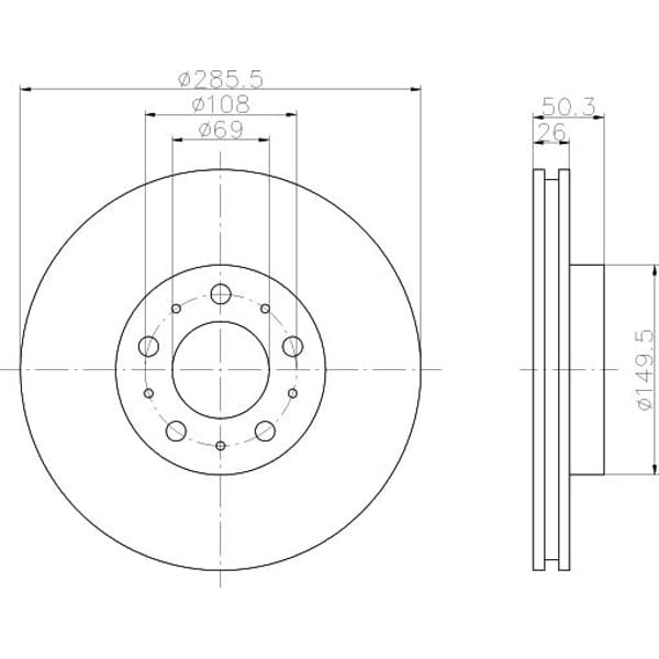 Bosch 0986479210 Ön Fren Disk Aynası Havalı Volvo S60 00-10 S80 98-06 Xc70 00-07 V70 Iı 99-06 31262706 