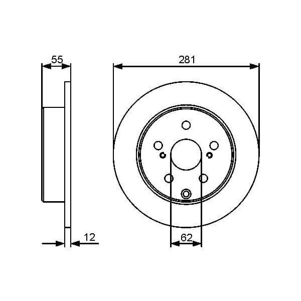 Bosch 0986479419 Arka Fren Disk Aynası Düz Toyota Rav4 Iıı Vvt-ı 06-13 281x5 4243142060 