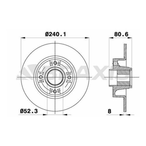 Braxis Ad0032 Rulmanlı Arka Fren Disk Aynası Abs Sensör Halkası Hariç Megane Iı Clio Iıı Modus 1.2 1.4 1.5dcı 1.6 1.8 1.9dcı 2.1 7701207823 