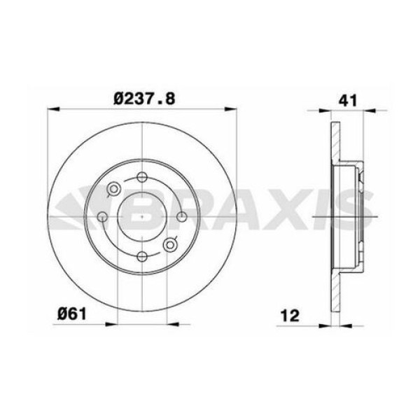 Braxis AE0014 Ön Fren Disk Aynası R9 R11 R19 R21 Clio I II Symbol Expres Megane I Logan Sandero 1.2 1.4 1.6 1.8 6001547689