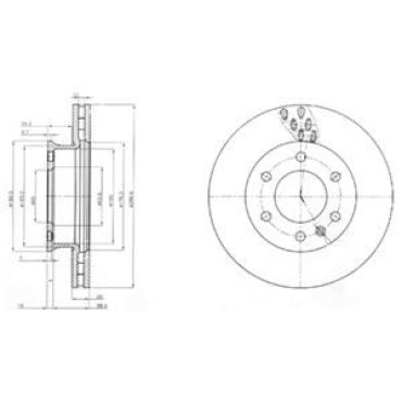 DELPHI BG4032 FREN DİSKİ ÖN CRAFTER 06- / SPRINTER 06- HAVALI 300