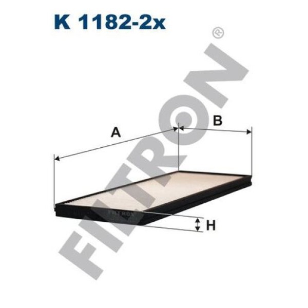 Filtron K1182-2X Polen Filtresi Cıftlı Accent Admira Getz 1.5 CRDI 03 05 3 Silindir FN0058 