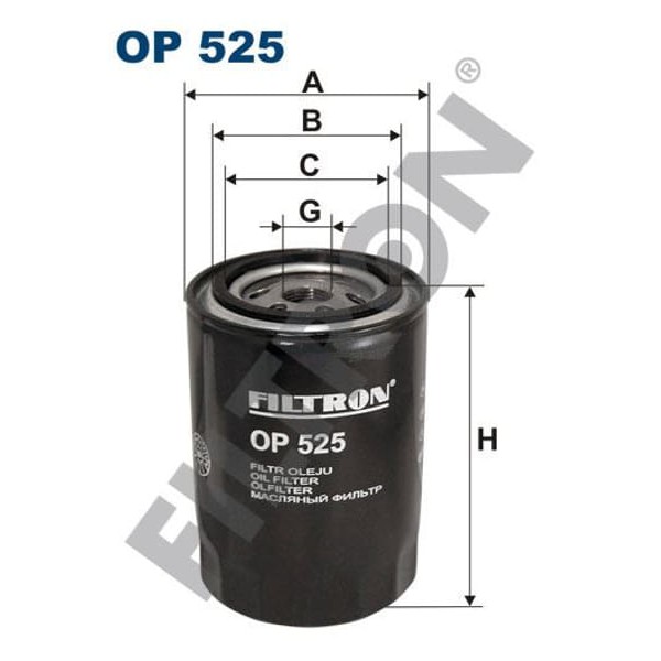 FILTRON OP525 YAĞ FİLTRESİ CADDY (95-04)- GOLF (83-99)- JETTA (80 