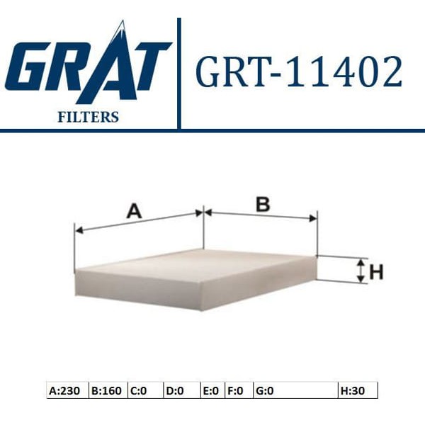 GRAT 11402 Polen Filtresi CLIO II Kangoo Megane I / Logan / Kubıstar 