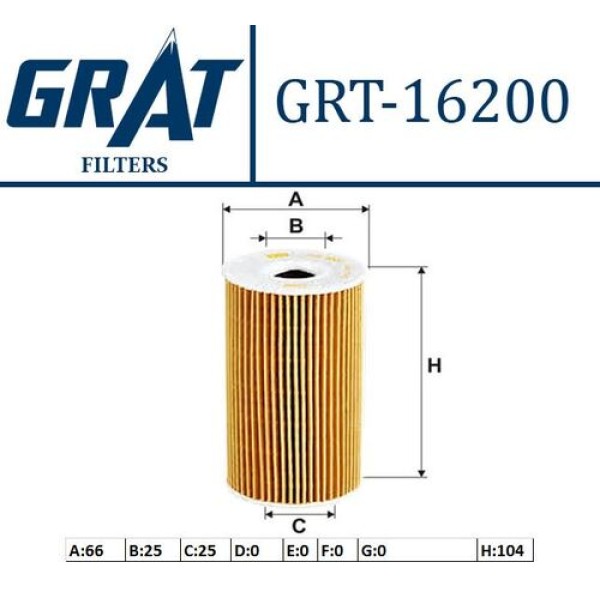 Grat 16200 Yağ Filtresi Accent Era 1.5 CRDI 2008> Accent Blue 1.6 CRDI 2011> I20 1.4 CRDI 2008> I30 Ceed 1.6 CRDI 2007> Rio 1.5 CRDI 2006> I30 Ceed Rio III 1.6 CRDI 2012> Soul 1.6 CRDI 2009> Venga 10> 26310-2A510 