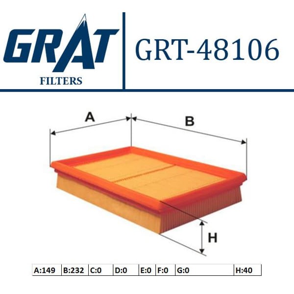GRAT 48106 Hava Filtresi Swift 05- 1.3 1.5 1.6 