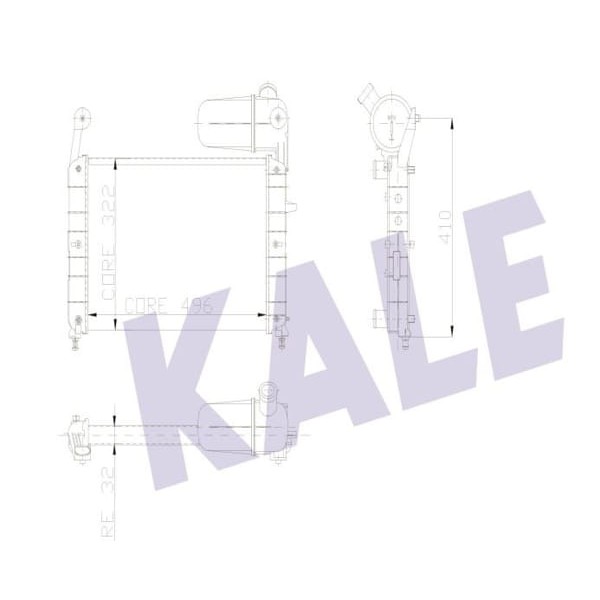 Kale 0108192Al Su Radyatörü Boxer Jumper Tempra Tipo S Sx Linea 0 539651383 