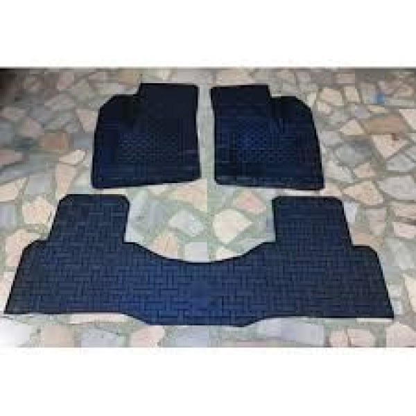 LEOPAR RBR218 Dekoratif Takım Kauçuk Bezli Paspas 3 Parça Rulo/Poşet Linea Mavi