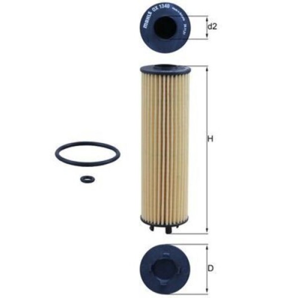 Mahle-knecht-behr OX1340D Yağ Filtresi Arteon Caddy Golf VIII Passat Tiguan Touran T Roc A3 Q2 Q3 Ateca Leon Tarraco Karoq Kodiaq Superb 15> 2.0 TDI DFGA DSRB DSUD DTSA DTSB DTRE DTUA FN1242/A 