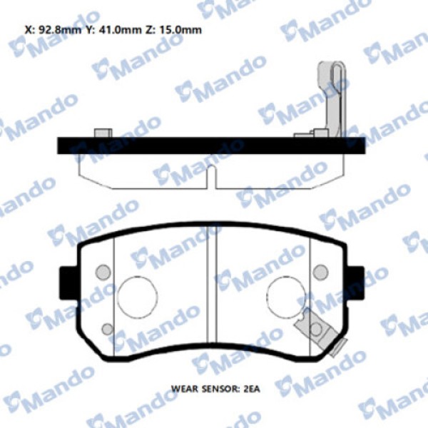 Mando RMPH35NS Hyundai Era Rio I30 Sportage Ix35 Soul Arka Balata 1617285180 