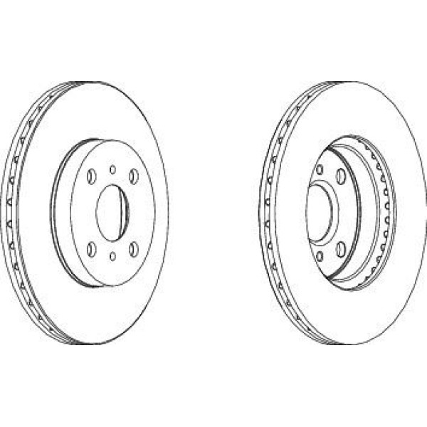 Magneti Marelli 360704008600 &Ouml;n Fren Diski Yaris 1.3 16V 99 1.5 00 1.5 Vvt-I 01 1.0 16V 03 Verso 1.3 02 255&times;20&times;4Dlxhavalı