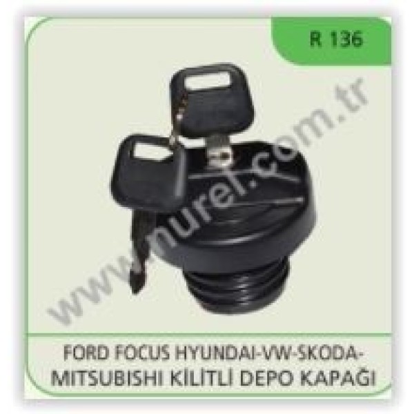 Nurel R136 Depo Kapağı Kilitli Focus Hyundai Skoda Mıtsubıshı 