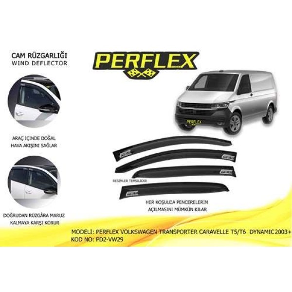 PERFLEX PD2-VW29 Cam Rüzgarlığı Volkswagen Transporter Caravelle T5/T6 Dynamıc 2003