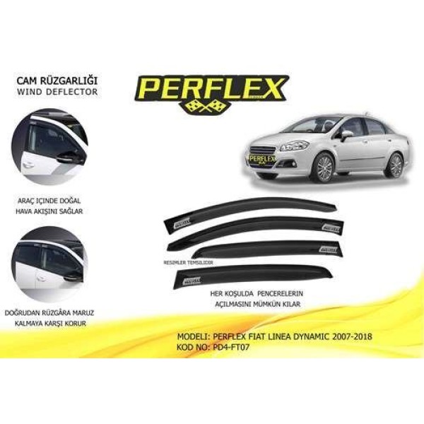 Perflex PD4-FT07 Cam Rüzgarlığı Mugen Tip 4 Parça Linea Dynamic 07>17 