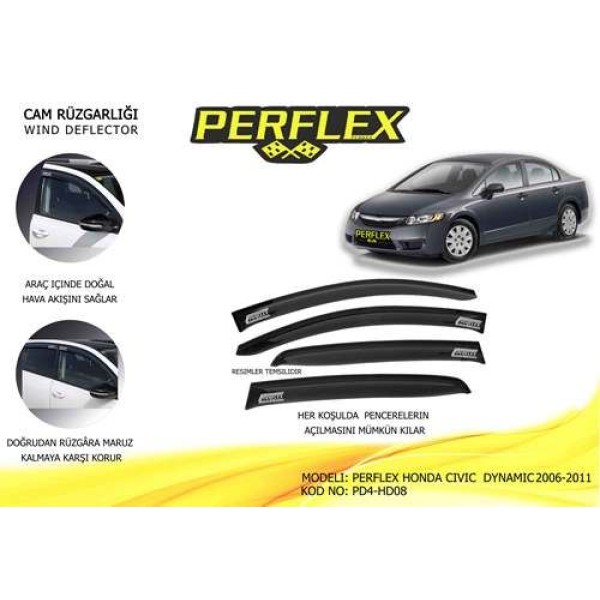 PERFLEX PD4-HD08 Cam Rüzgarlığı Honda Civic Dynamıc 1996-2001 
