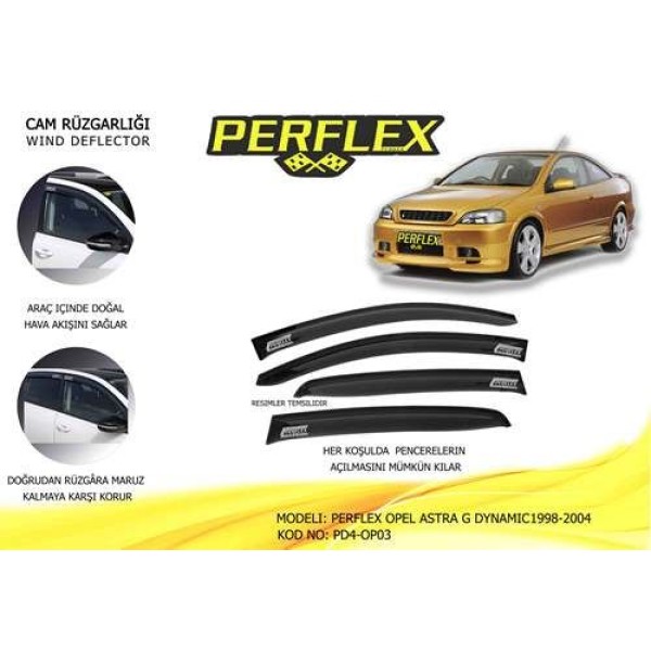 Perflex Pd4-op03 Cam Rüzgarlığı Mugen Tip 4 Parça Astra G Dynamıc 1998-2003 