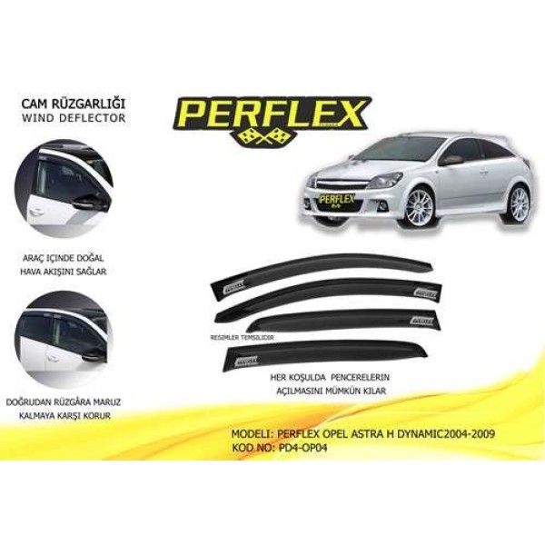 Perflex Pd4-op04 Cam Rüzgarlığı Mugen Tip 4 Parça Astra H Dynamıc 2004-2008 