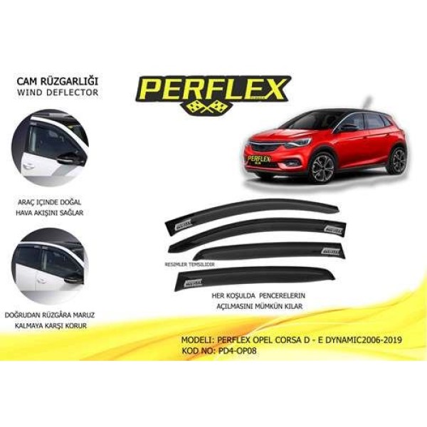 PERFLEX PD4-OP08 Cam Rüzgarlığı Opel Corsa D - E Dynamıc 2006-2019 