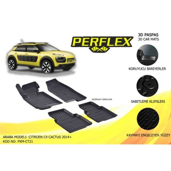 Paspas 3d Havuzlu X-mat C4 Cactus 14 Perflex Pxm-ct21