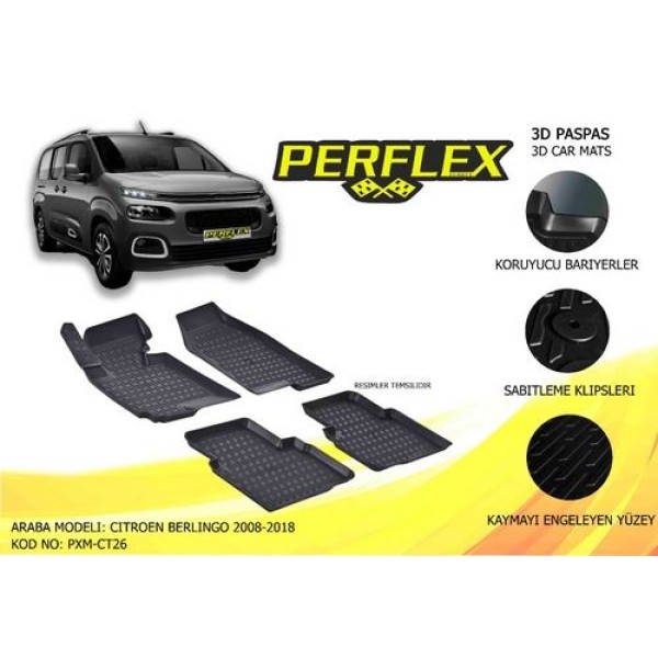 Perflex PXM-CT26 Paspas 3d Havuzlu X Mat Berlingo 08>17 