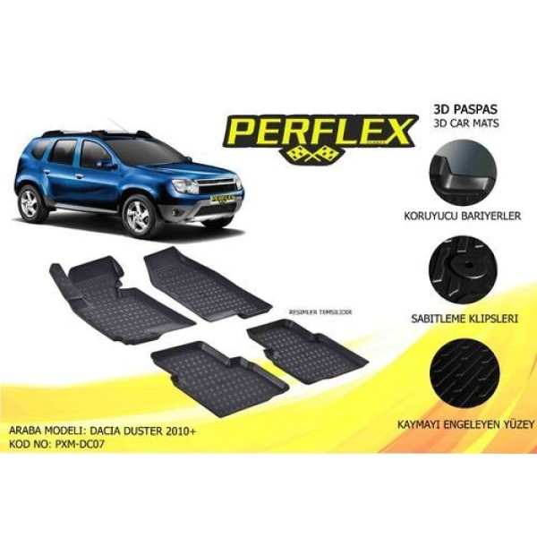 Paspas 3d Havuzlu X-mat Duster 4x2 2010+ Perflex Pxm-dc07 