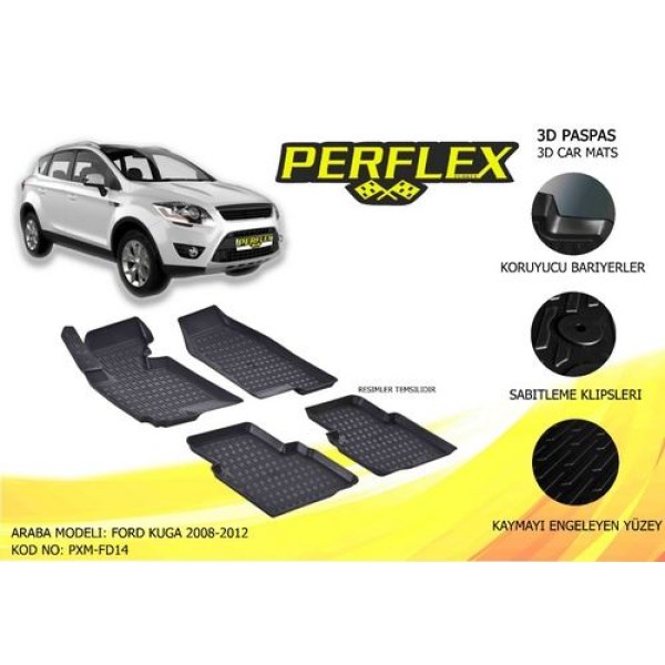 Perflex PXM-FD14 İç Paspas 3d Havuzlu X Mat Kuga I 08 11 