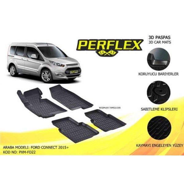 Perflex PXM-FD22 İç Paspas 3d Havuzlu X Mat Connect 15> 