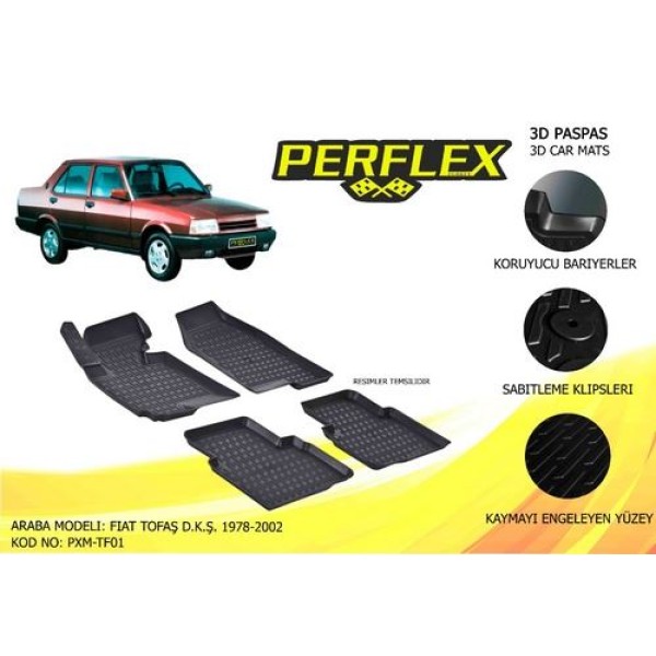 Perflex PXM-FT01 Paspas 3d Havuzlu X Mat Tofaş Dks 78>01 
