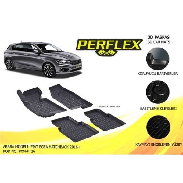 Perflex Pxm-ft26 Paspas 3d Havuzlu X-mat Egea Hatchback 15