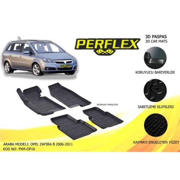 Perflex Pxm-op16 Paspas 3d Havuzlu X-mat Zafira B 2006-2010 