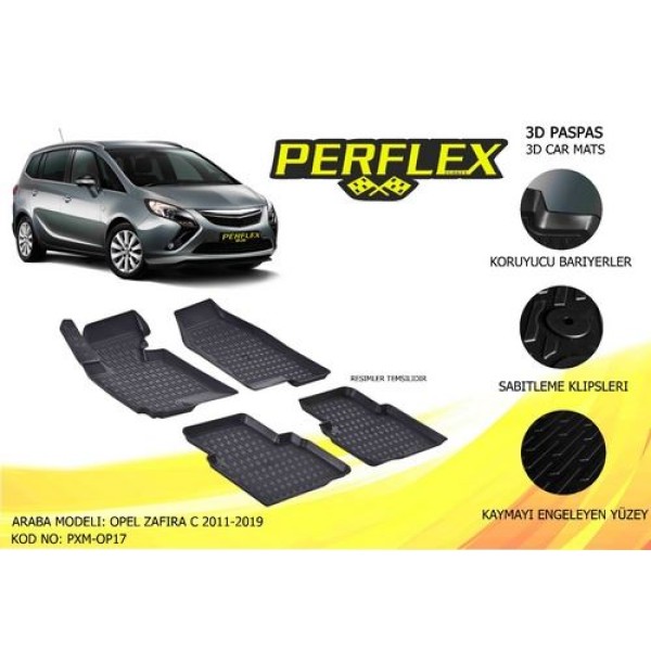Perflex Pxm-op17 Paspas 3d Havuzlu X-mat Zafira C 2011-2018 