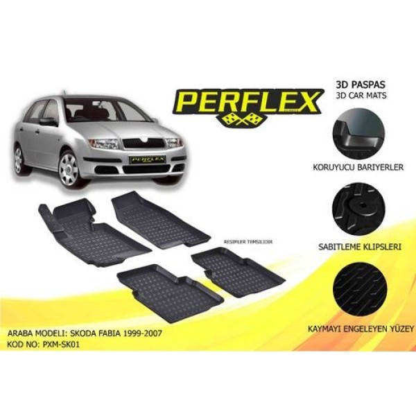 Perflex PXM-SK01 Paspas 3d Havuzlu X Mat Fabia 1999 2006