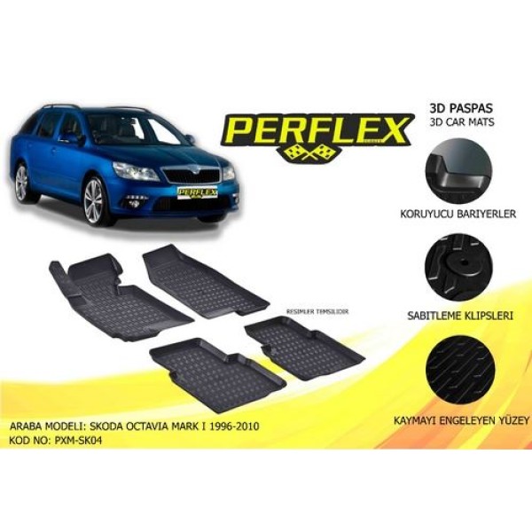 Perflex Pxm-sk04 Paspas 3d Havuzlu X-mat Octavia I 1996-2009