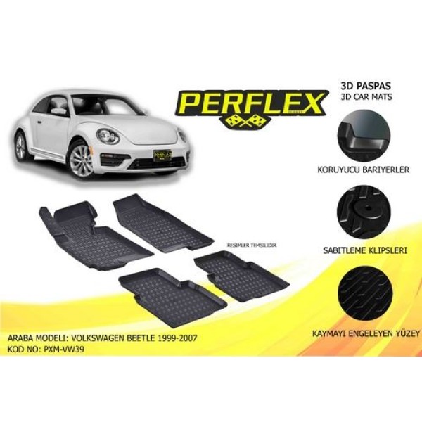 Perflex Pxm-vw39 Paspas 3d Havuzlu X-mat Beetle 1999-2006