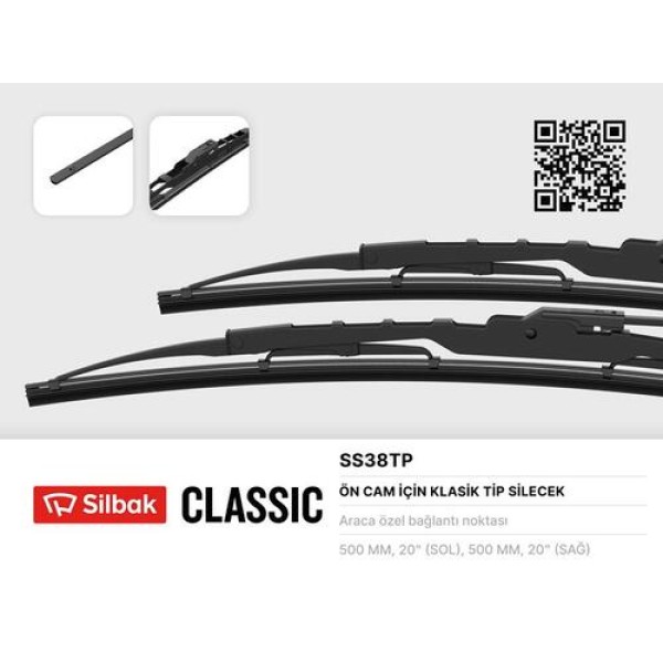Silbak SS38TP Ss38t Silecek Supurgesı 510mm Samara Ön Cam