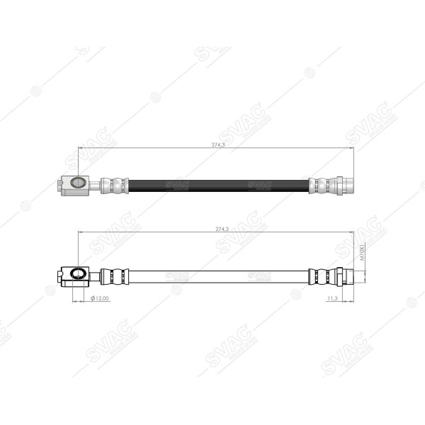 SVAC 100237 Arka Fren Hortumu A4 00-