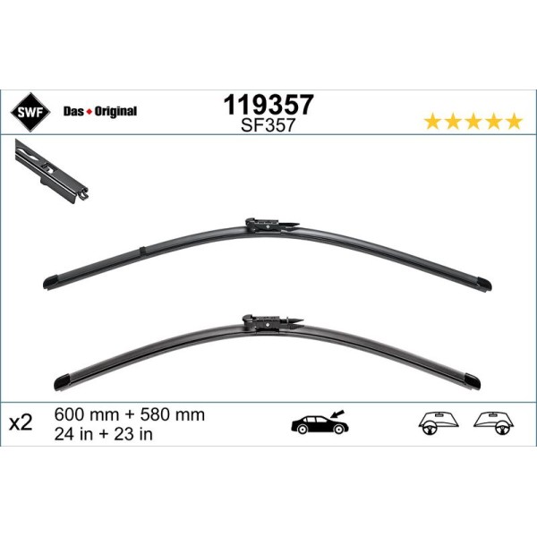 SWF 119357 BMW E60 Silecek Takım 61610431438 61617035099 