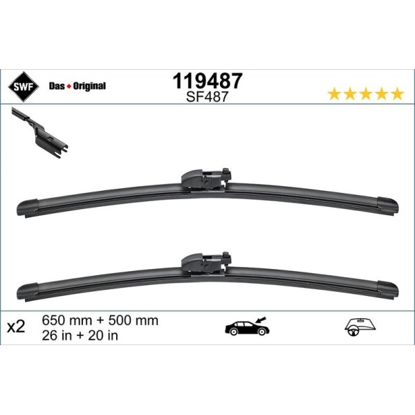 SWF 119487 BMW G01 X3 Ön Silecek Seti 61617469820 61617469820