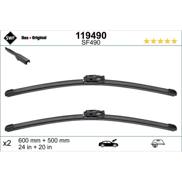 SWF 119490 BMW F39 X2 Ön Silecek Seti 61612455085 61612455085