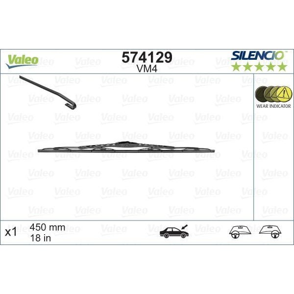 VALEO 574129 CAM SILGI SÜPÜRGESI SAĞ CLIO II LAGUNA / ASTRA CORSA 