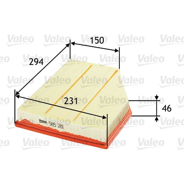 Valeo 585281 Hava Filtresi Bmw 5 (E60) 520I / 525I 