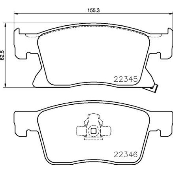 VALEO 670170 Disk Fren Balatası Ön Opel Astra 1.0/1.4/1.6/1.6D 06/15 Vauxhall Astra 1.0/1.4/1.6/1.6D 06/15 