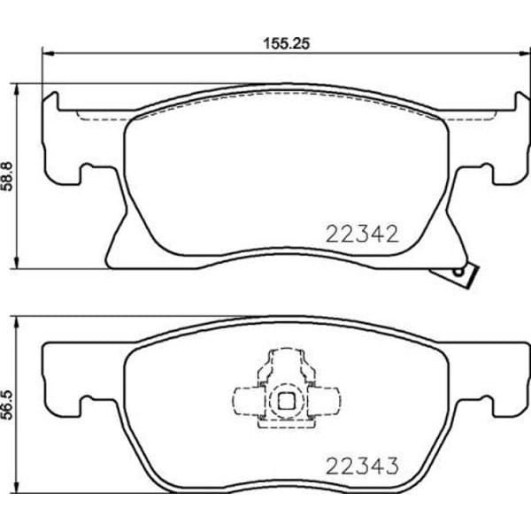VALEO 670502 Disk Fren Balatası Ön Opel Astra 1.0/1.4/1.6/1.6D 06/15 Vauxhall Astra 1.0/1.4/1.6/1.6D 06/15