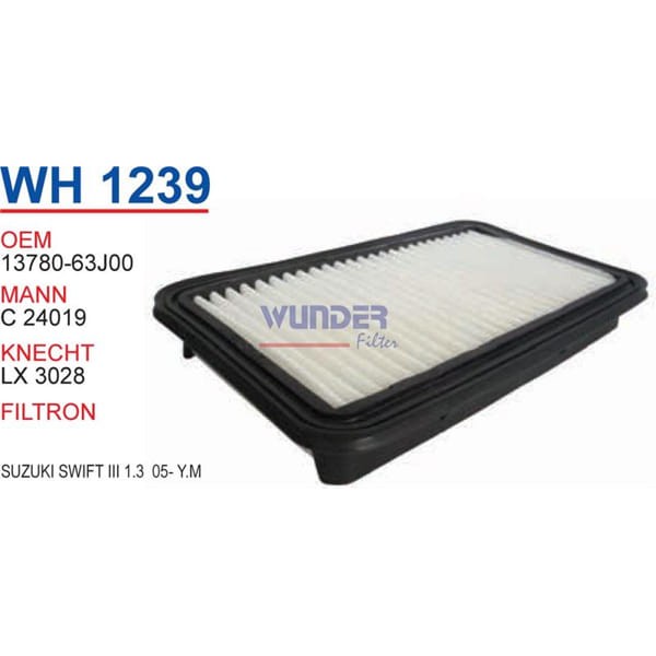 WUNDER WH1239 HAVA FİLTRESİ - SUZUKi SWiFT III 1.3 05- Y.M 