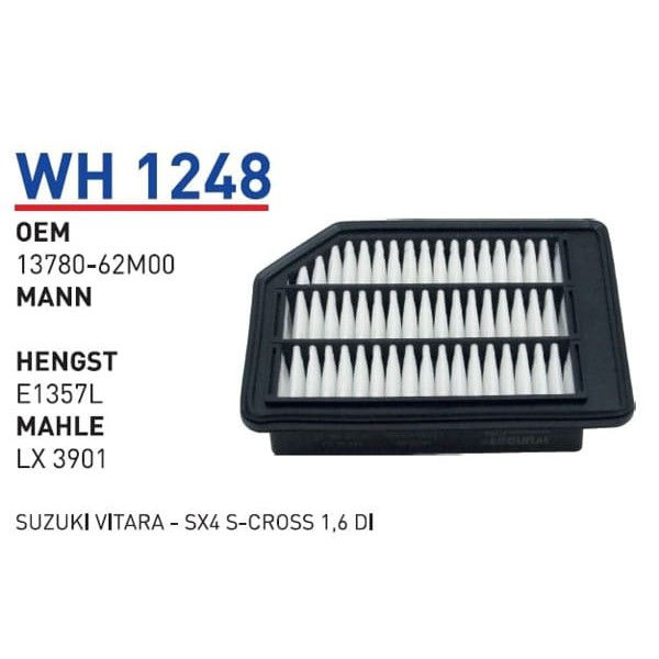 WUNDER WH1248 HAVA FİLTRESİ - SUZUKI VITARA - SX4 S-CROSS 1,6 DDİ 