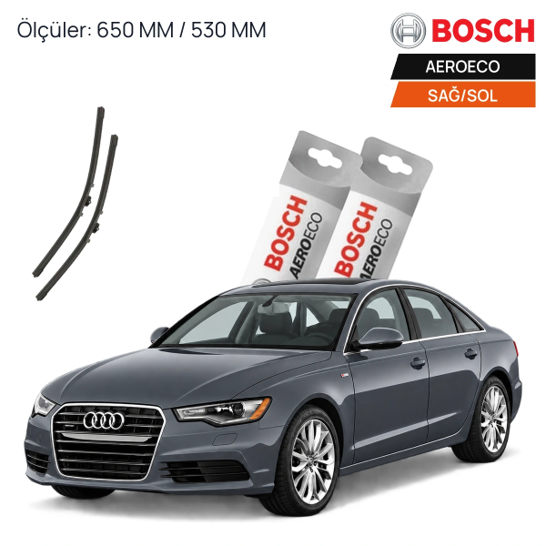 Audi A6 Silecek (2011-2017) Bosch Aeroeco Ön Silecek Takımı 