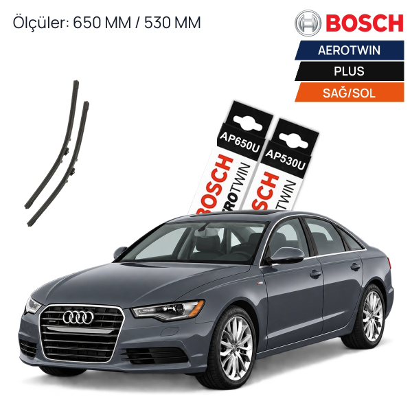 Audi A6 Silecek (2011-2017) Bosch Aerotwin Plus Ön Silecek Takımı 