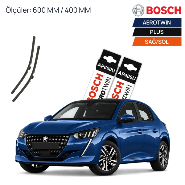 Peugeot 208 Silecek (2021-2024) Bosch Aerotwin Plus Ön Silecek Takımı 