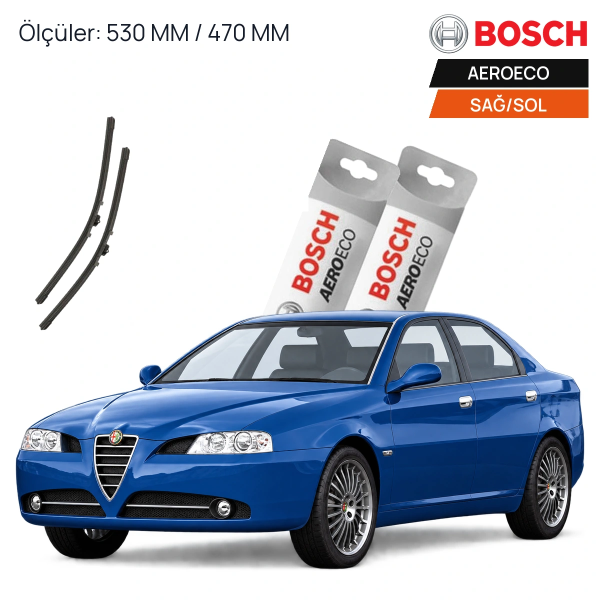 Alfa Romeo 166 Silecek (1998-2007) Bosch Aeroeco Ön Silecek Takımı 